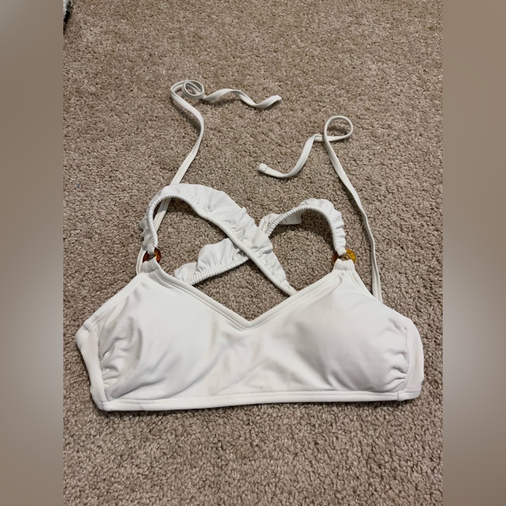 very cute white bikini top
